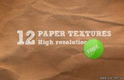 12 текстур бумаги с высоким разрешением